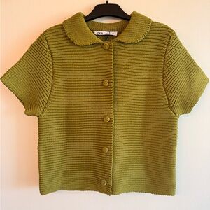 Zara Moss Green Knit Sweater